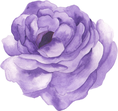 Purple Watercolor Flower